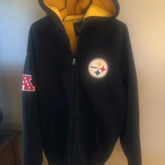 NFL MENS Steelers Jacket Size Large - Picture 2 of 9